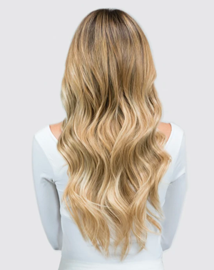 Hand Tied Weft - Rooted R116 | Cool Blonde with Highlights Rooted with #3, Level 5/6 Neutral